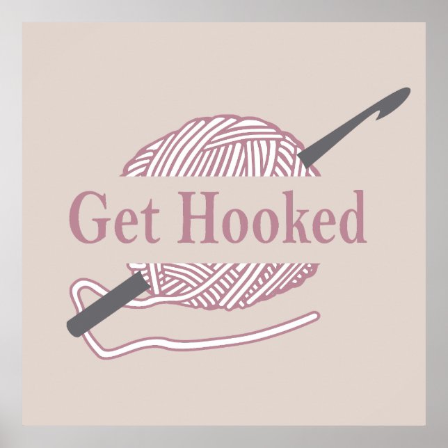 Poster crochet drôle citation crochet disant (Devant)