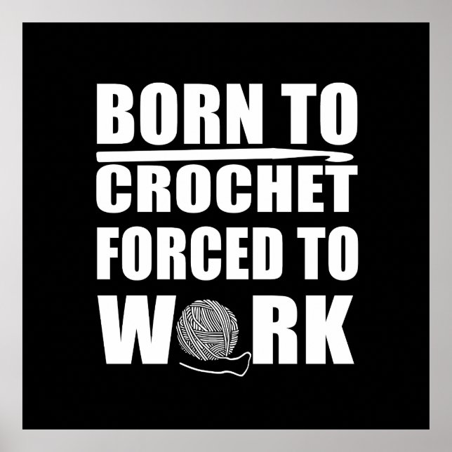 Poster crochet drôle de crochet citation cadeau (Devant)