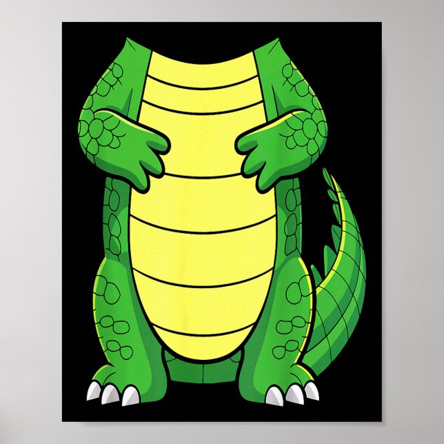 Poster Crocodile Body Shirt Adult Kids Men Women Alligato (Devant)