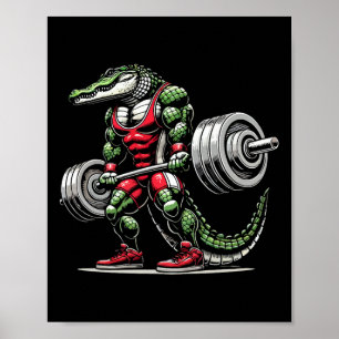 Poster Crocodile Poids Poids Poids Poids Portable Bodybu