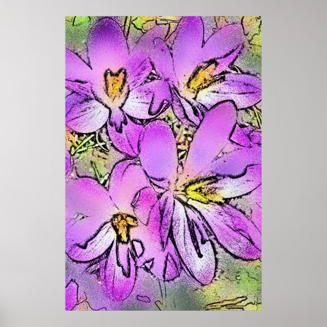 POSTER CROCUSES (Devant)
