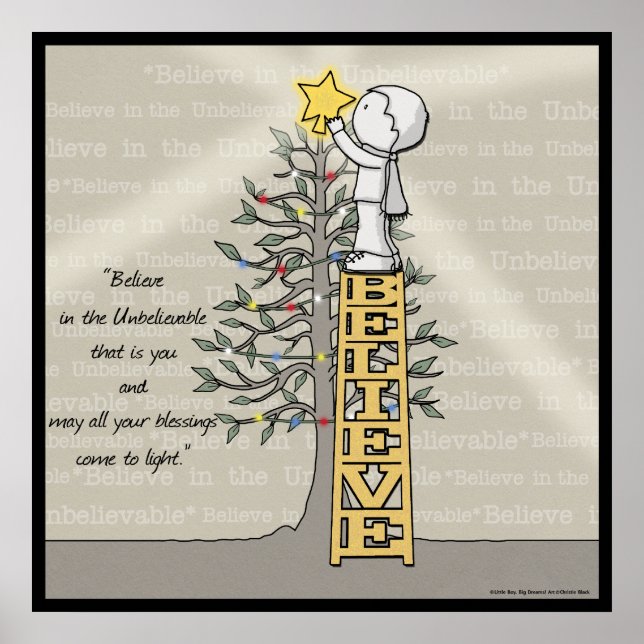 Poster Croire échelle - Arbre de Noël (Devant)