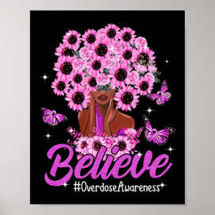Poster Croire Femmes Noires Tournesol Cheveux Surdosage C