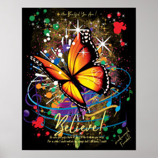 Poster Croire l'affiche papillon