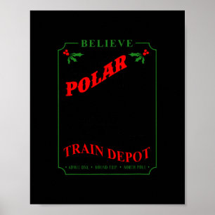 Poster croire tous à bord du dépôt de train d'express pol