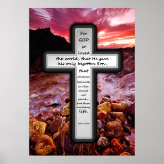 Poster croisé - John 3:16