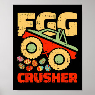 Poster Croiseur d'oeufs Camion Monstre de Pâques Funny Sp
