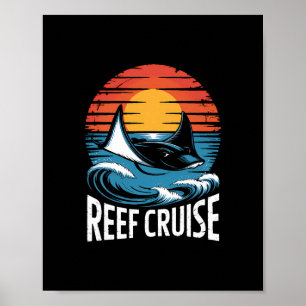 Poster Croisière à la découverte des raies dans les récif