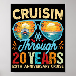 Poster Croisière à travers 20 ans 20e anniversaire de Mar