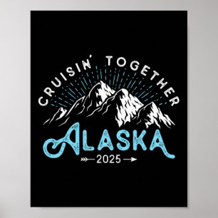 Poster Croisière Alaska 2025 Famille amis vacances Voyage