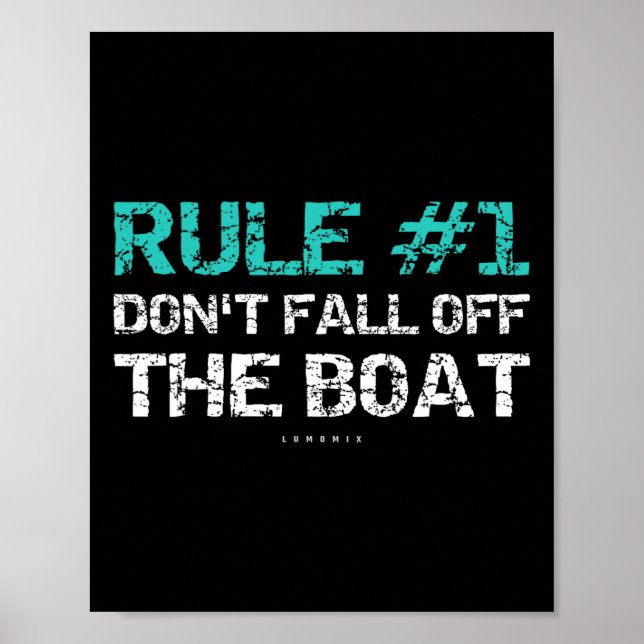 Poster Croisière amusante - Règle #1 Ne tombez pas du bat (Devant)