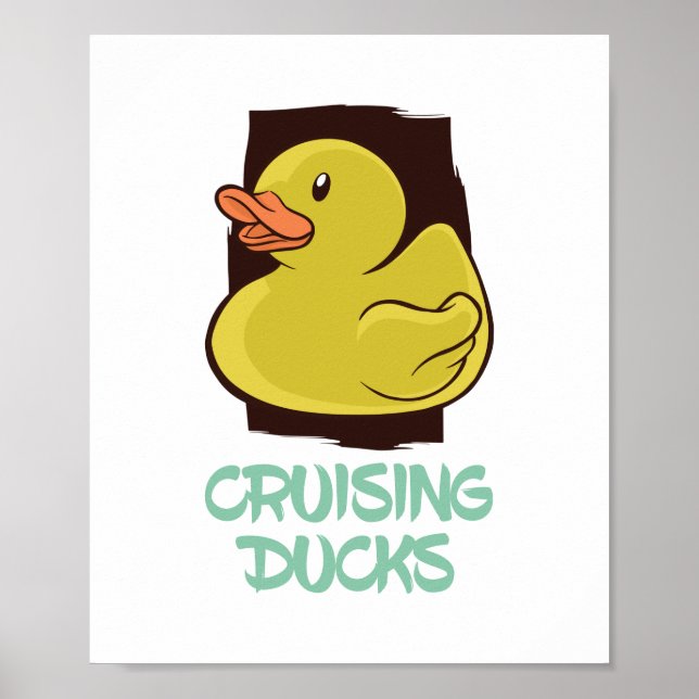 Poster Croisière Canards Voyage amusant (Devant)
