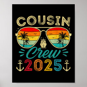 Poster Croisière Cousins 2025 Famille Groupe Été V