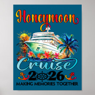Poster Croisière de lune de miel 2026 Illustration Jeune 