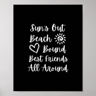 Poster Croisière de vacances pour filles, soleils dehors,