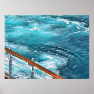 Poster Croisière des Caraïbes - Turquoise Wake Photograph