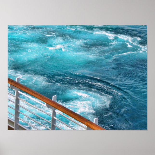 Poster Croisière des Caraïbes - Turquoise Wake Photograph (Devant)