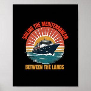 Poster Croisière en Méditerranée Vacances Bateau de crois