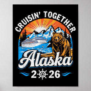 Poster Croisière ensemble Alaska 2026 Famille Amie Alaska