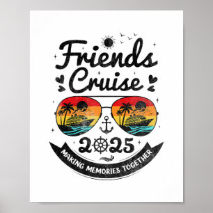 Poster Croisière entre amis 2025 Vacances à la plage Croi