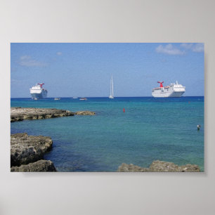 Poster Croisière maritime des Caraïbes