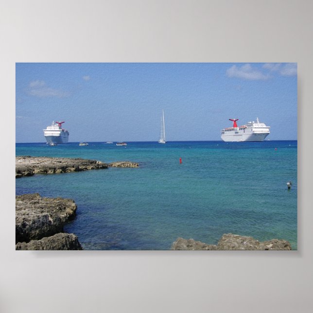 Poster Croisière maritime des Caraïbes (Devant)