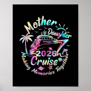 Poster Croisière mère-fille 2026 Maman-fille drôle