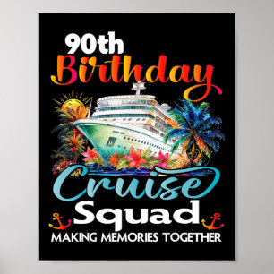 Poster Croisière pour les 90 ans de l'équipe d'amis et de