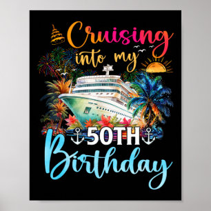 Poster Croisière pour mon 50e anniversaire Croisière en f