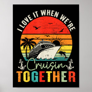 Poster Croisière Squad 2025 tenues Amis Famille Couples M