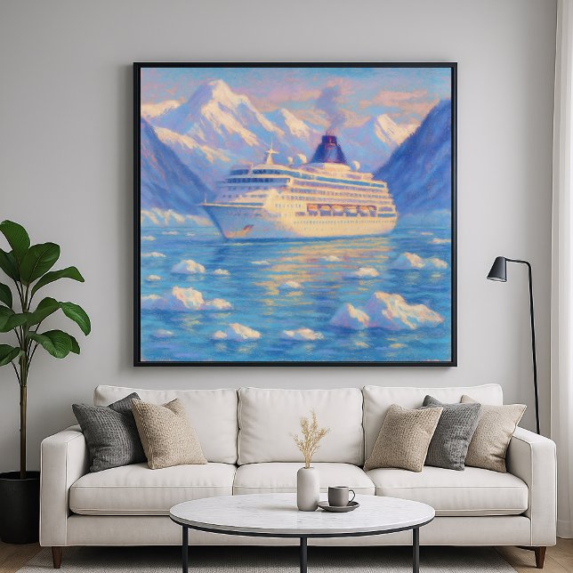 Poster Croisière sur glace - Peinture Pastel Style Art (Créateur téléchargé)