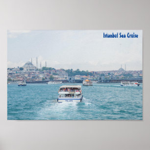 Poster Croisière sur mer/traversée de ferry d'Istanbul