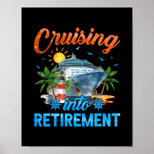 Poster Croisière vers la retraite Vacances sur un bateau 