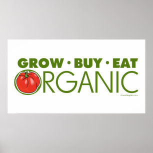 Poster Croissance, achat, consommation biologique