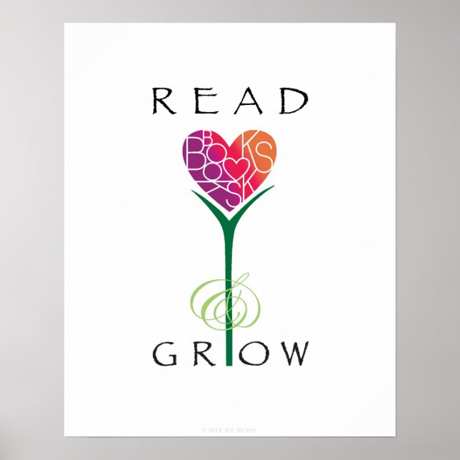 Poster Croissance de la lecture de livres (Devant)