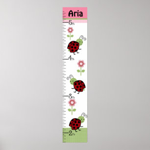 Poster Croissance des choux Ladybugs & Fleurs Graphique G