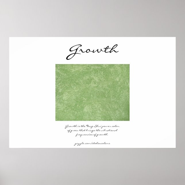Poster Croissance - Vert Feng Shui (Devant)