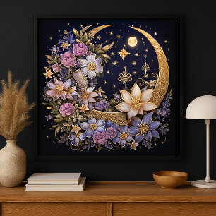 Poster Croissant de jardin céleste