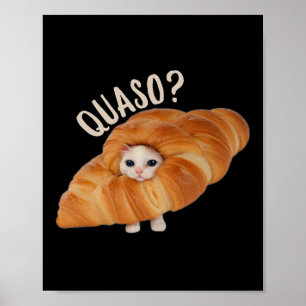 Poster Croissant Quasocat Mème Pour Femmes Croissan Vinta