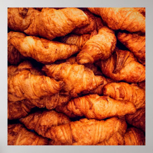 Poster Croissants classiques, vue supérieure