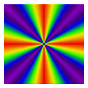 Poster Croix arc-en-ciel