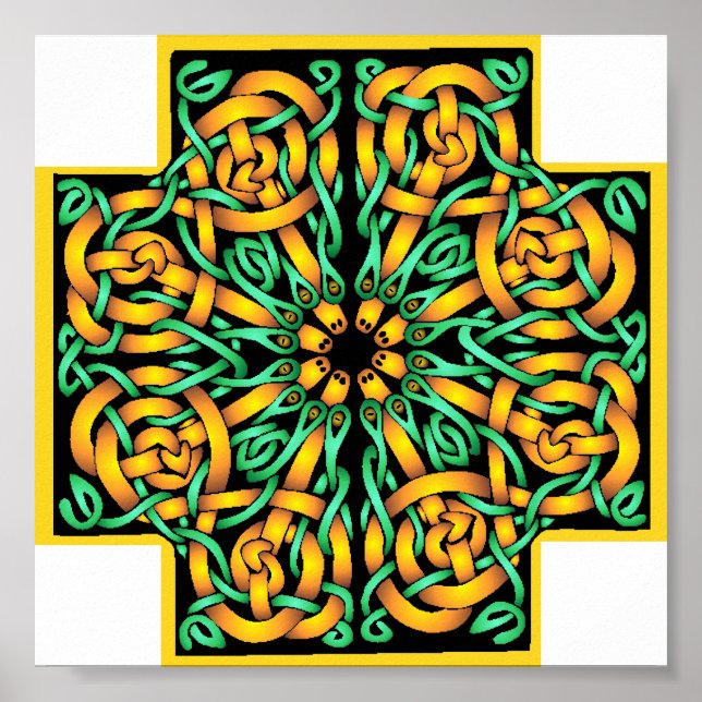 Poster Croix celtique 2 (Devant)