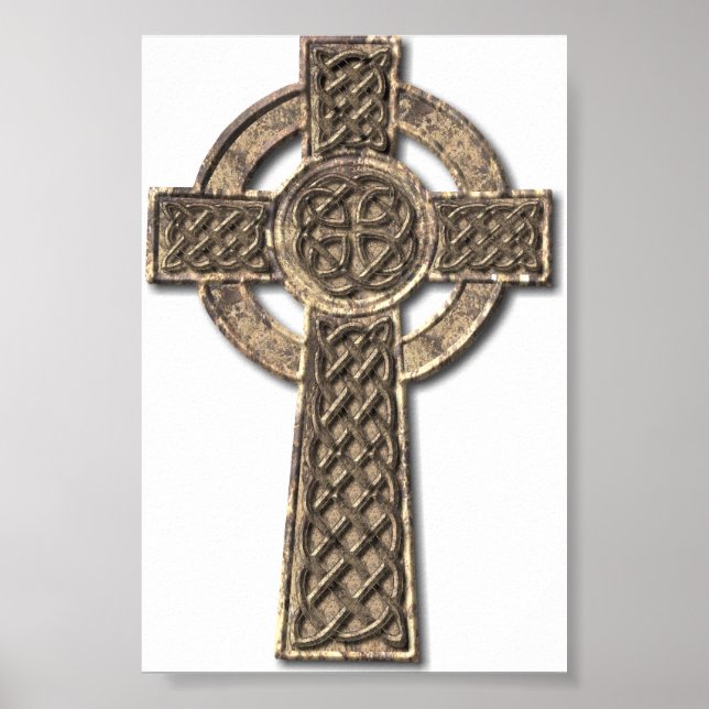 Poster Croix celtique - Pierre (Devant)