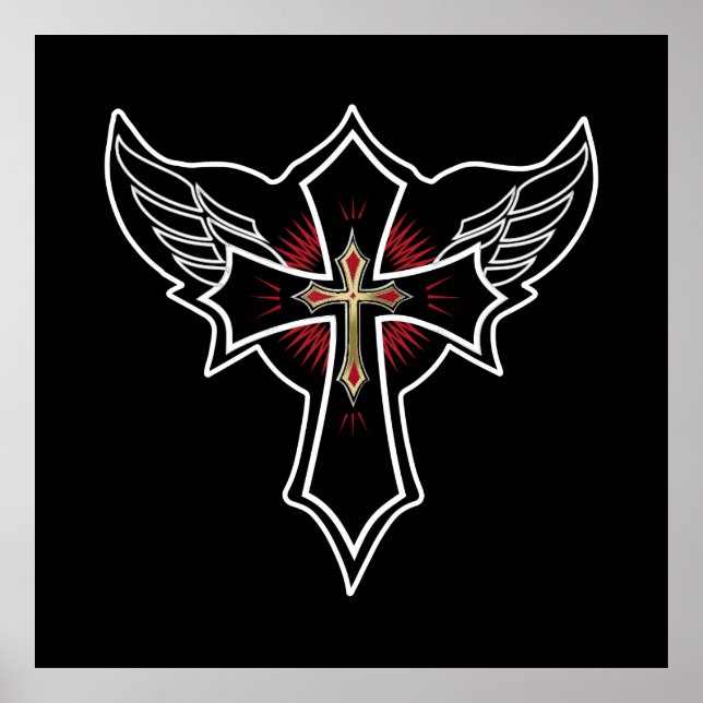 Poster Croix chrétienne (Devant)