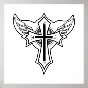 Poster Croix chrétienne