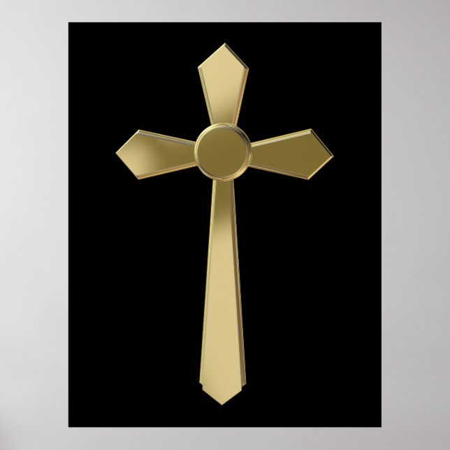 Poster Croix chrétienne (Devant)