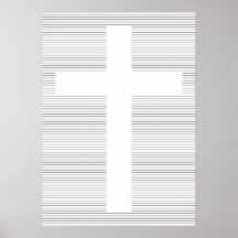 Croix chrétienne noire et blanche minimaliste