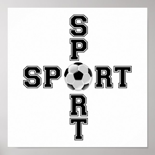 Poster Croix cool de soccer (Devant)