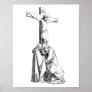 Poster Croix de crucifixion Jésus Christ Illustration art