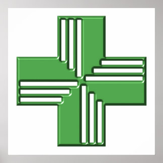 Poster Croix de la pharmacie